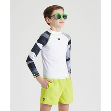 Load image into Gallery viewer, arena-boys-long-sleeves-rash-guard-white-grey-multi-003143-152-ontario-swim-hub-2