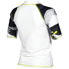 Load image into Gallery viewer, arena-boys-short-sleeves-rash-guard-white-grey-multi-003144-152-ontario-swim-hub-2