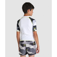 Load image into Gallery viewer, arena-boys-short-sleeves-rash-guard-white-grey-multi-003144-152-ontario-swim-hub-4