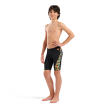 Load image into Gallery viewer, arena-boys-swim-jammer-print-black-orange-multi-010753-530-ontario-swim-hub-7