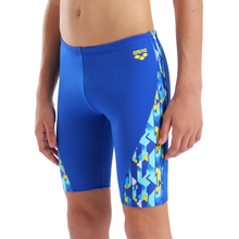 Load image into Gallery viewer, arena-boys-swim-jammer-print-neon-blue-yellow-010753-850-ontario-swim-hub-8