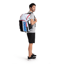Load image into Gallery viewer, arena-fireflow-spiky-iii-backpack-45-allover-fireflow-white-006272-126-ontario-swim-hub-5
