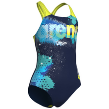 Load image into Gallery viewer, arena-girls-light-tricks-swimsuit-swim-pro-back-navy-soft-green-multi-008309-760-ontario-swim-hub-1