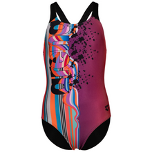 Load image into Gallery viewer, arena-girls-palette-swimsuit-swim-pro-back-multi-shocking-pink-black-007918-905-ontario-swim-hub-1