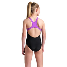 Load image into Gallery viewer, arena-girls-swimsuit-dim-lights-swim-pro-back-black-violet-008104-509-ontario-swim-hub-6