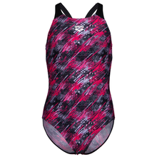 Load image into Gallery viewer, arena-girls-swimsuit-draft-v-back-black-multi-black-010746-590-ontario-swim-hub-2