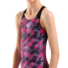 Load image into Gallery viewer, arena-girls-swimsuit-draft-v-back-black-multi-black-010746-590-ontario-swim-hub-8