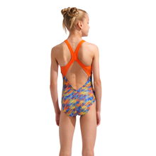 Load image into Gallery viewer, arena-girls-swimsuit-draft-v-back-neon-blue-multi-team-orange-010746-830-ontario-swim-hub-6