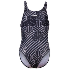 Load image into Gallery viewer, arena-girls-swimsuit-kikko-pro-black-black-multi-005900-550-ontario-swim-hub-2