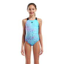 Load image into Gallery viewer, arena-girls-swimsuit-multi-colours-v-back-water-multi-black-009007-509-ontario-swim-hub-5