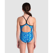 Load image into Gallery viewer, arena-girls-swimsuit-pool-tiles-light-drop-back-black-blue-multi-007223-580-ontario-swim-hub-6