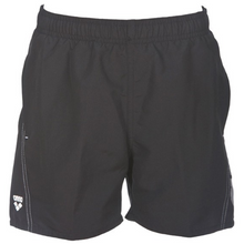 Load image into Gallery viewer, arena-junior-fundamentals-logo-boxer-swim-shorts-black-white-000662-501-ontario-swim-hub-2