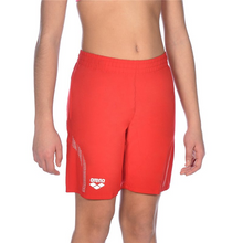 Load image into Gallery viewer, arena-junior-team-line-bermuda-swim-shorts-red-1d357-40-ontario-swim-hub-2