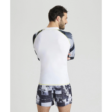 Load image into Gallery viewer, arena-mens-long-sleeves-allover-rash-vest-white-grey-multi-003127-152-ontario-swim-hub-3