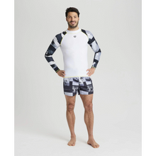 Load image into Gallery viewer, arena-mens-long-sleeves-allover-rash-vest-white-grey-multi-003127-152-ontario-swim-hub-4