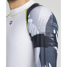 Load image into Gallery viewer,    arena-mens-long-sleeves-allover-rash-vest-white-grey-multi-003127-152-ontario-swim-hub-6