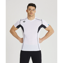 Load image into Gallery viewer,     arena-mens-panel-t-shirt-white-black-005058-105-ontario-swim-hub-2