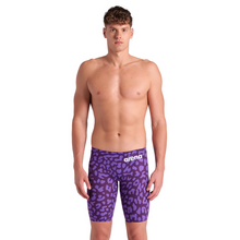 Load image into Gallery viewer, arena-mens-powerskin-carbon-air2-jammer-limited-edition-leopard-skin-violet-006344-877-ontario-swim-hub-1