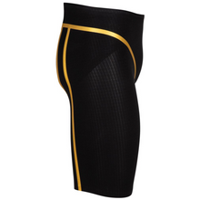 Load image into Gallery viewer,     arena-mens-powerskin-carbon-core-fx-50th-anniversary-limited-edition-jammer-black-gold-ontario-swim-hub-5