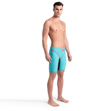 Load image into Gallery viewer, arena-mens-powerskin-carbon-core-fx-jammer-turquoise-metallic-006340-550-ontario-swim-hub-3