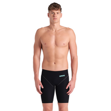 Load image into Gallery viewer, arena-mens-powerskin-impulso-jammer-black-teal-008607-100-ontario-swim-hub-1