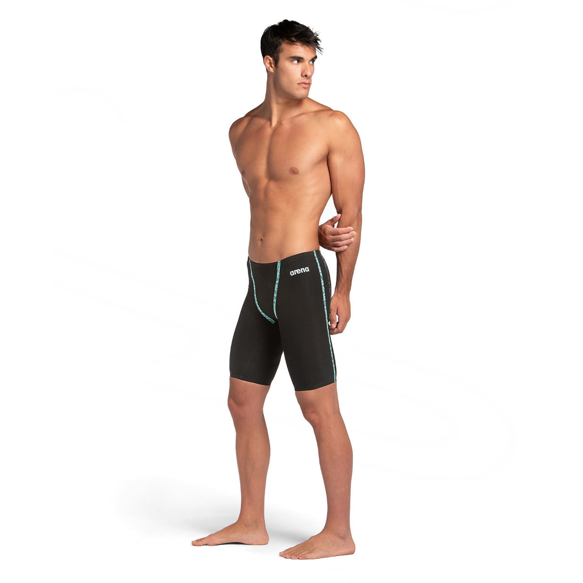 ARENA MEN'S POWERSKIN PRIMO JAMMER - BLACK/TEAL – OntarioSwimHub