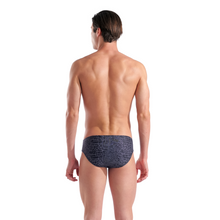 Load image into Gallery viewer, Man wearing a patterned swim brief on a white background