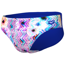 Load image into Gallery viewer, arena-mens-swim-briefs-blurred-white-multi-neon-blue-010765-590-ontario-swim-hub-1