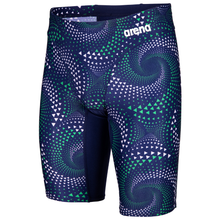 Load image into Gallery viewer, arena-mens-swim-jammer-fireflow-navy-team-blue-green-010159-800-ontario-swim-hub-1