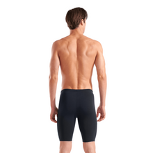 Load image into Gallery viewer, Man wearing black swim shorts on a white background