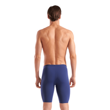 Load image into Gallery viewer, Man wearing blue swim jammers on a white background