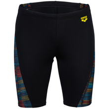 Load image into Gallery viewer, MEN'S SWIM JAMMER SLOW MOTION - BLACK/TURQUOISE MULTI