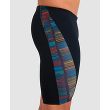 Load image into Gallery viewer, MEN'S SWIM JAMMER SLOW MOTION - BLACK/TURQUOISE MULTI
