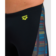 Load image into Gallery viewer, MEN'S SWIM JAMMER SLOW MOTION - BLACK/TURQUOISE MULTI