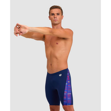 Load image into Gallery viewer, arena-mens-swim-jammer-slow-motion-navy-neon-blue-multi-005984-780-ontario-swim-hub-5