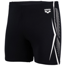 Load image into Gallery viewer, arena-mens-swim-mid-jammer-feather-print-black-006129-500-ontario-swim-hub-1