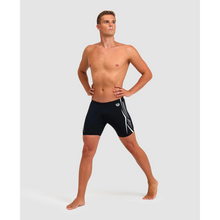 Load image into Gallery viewer, arena-mens-swim-mid-jammer-feather-print-black-006129-500-ontario-swim-hub-7