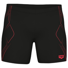Load image into Gallery viewer, arena-mens-swim-mid-jammer-graphic-black-bright-coral-011185-505-ontario-swim-hub-2