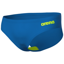 Load image into Gallery viewer, arena-mens-team-swim-brief-solid-blue-river-artic-lime-004773-860-ontario-swim-hub-1