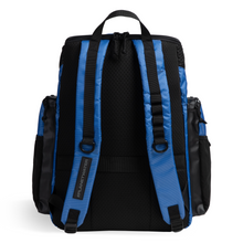 Load image into Gallery viewer, Royal blue backpack with mesh backing on a white background