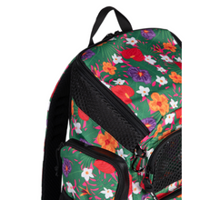 Load image into Gallery viewer, Close-up of floral-patterned backpack on a white background