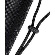 Load image into Gallery viewer, Close-up of a black drawstring with a clasp on a white background