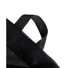Load image into Gallery viewer, Close-up of handle on black mesh bag on a white background