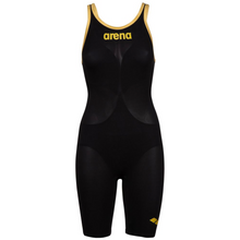Load image into Gallery viewer, arena-powerskin-carbon-air2-50th-anniversary-limited-edition-open-back-black-gold-ontario-swim-hub-1