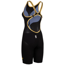 Load image into Gallery viewer, arena-powerskin-carbon-air2-50th-anniversary-limited-edition-open-back-black-gold-ontario-swim-hub-7