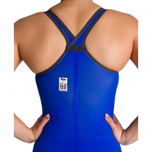 Load image into Gallery viewer, arena-powerskin-womens-carbon-air2-race-suit-closed-back-tech-suit-electric-blue-dark-grey-fluo-yellow-001129-853-ontario-swim-hub-4