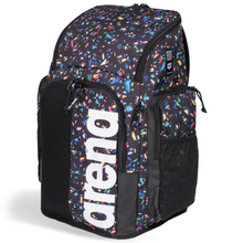 Load image into Gallery viewer, arena-spiky-iii-backpack-45-allover-confetti-black-006272-133-ontario-swim-hub-1