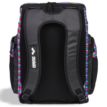 Load image into Gallery viewer, arena-spiky-iii-backpack-45-allover-racing-stripes-006272-130-ontario-swim-hub-3