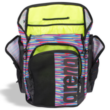 Load image into Gallery viewer, arena-spiky-iii-backpack-45-allover-racing-stripes-006272-130-ontario-swim-hub-4