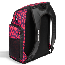 Load image into Gallery viewer, arena-spiky-iii-backpack-45-allover-violet-geranium-006272-135-ontario-swim-hub-3